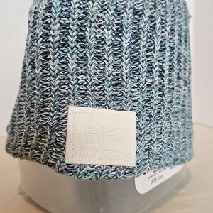 Love Your Melon Teal and White Knit Beanie